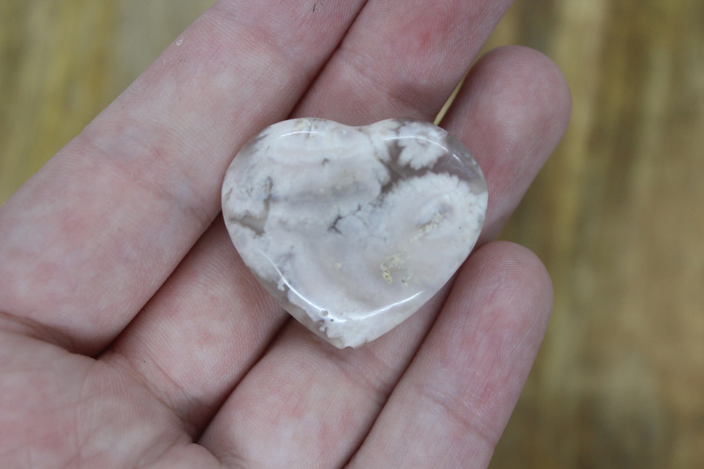 Flower Agate Heart