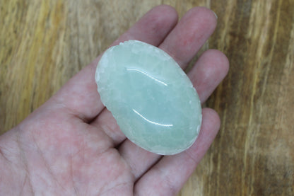 Green Calcite Palm Stone