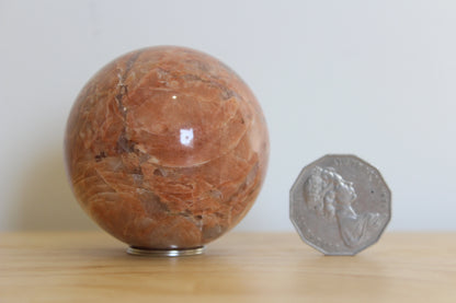 Peach Moonstone Sphere