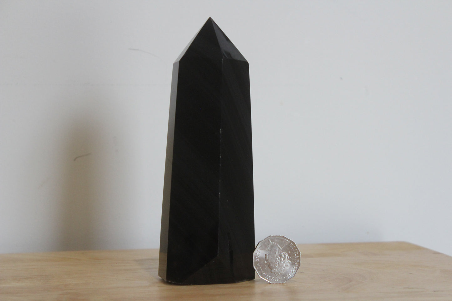 Silver Sheen Obsidian Point