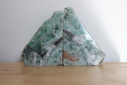 Rainbow Fluorite Bookends