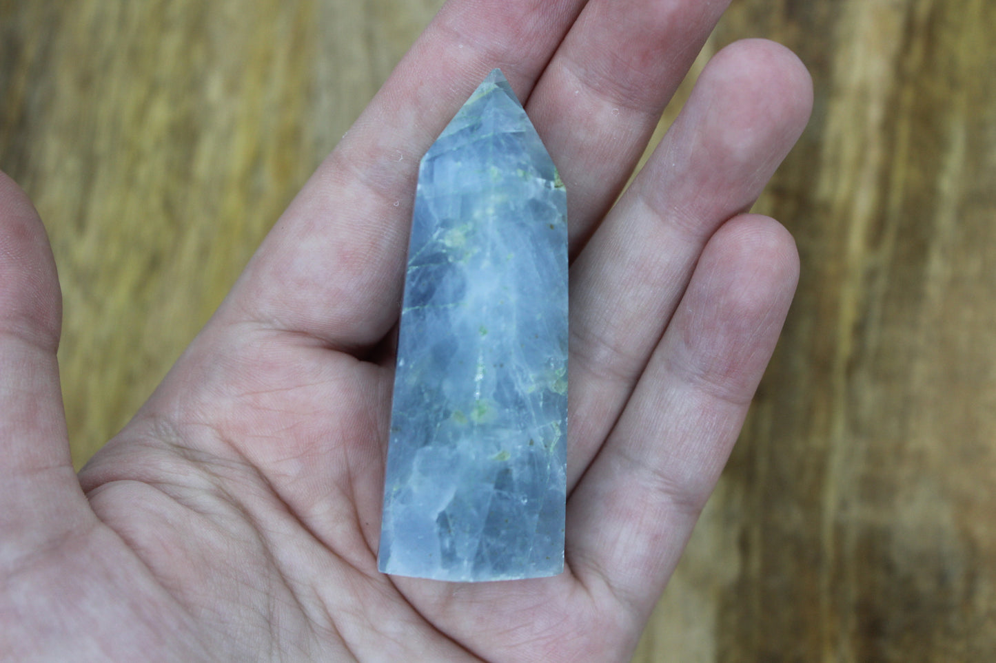 Blue calcite Point