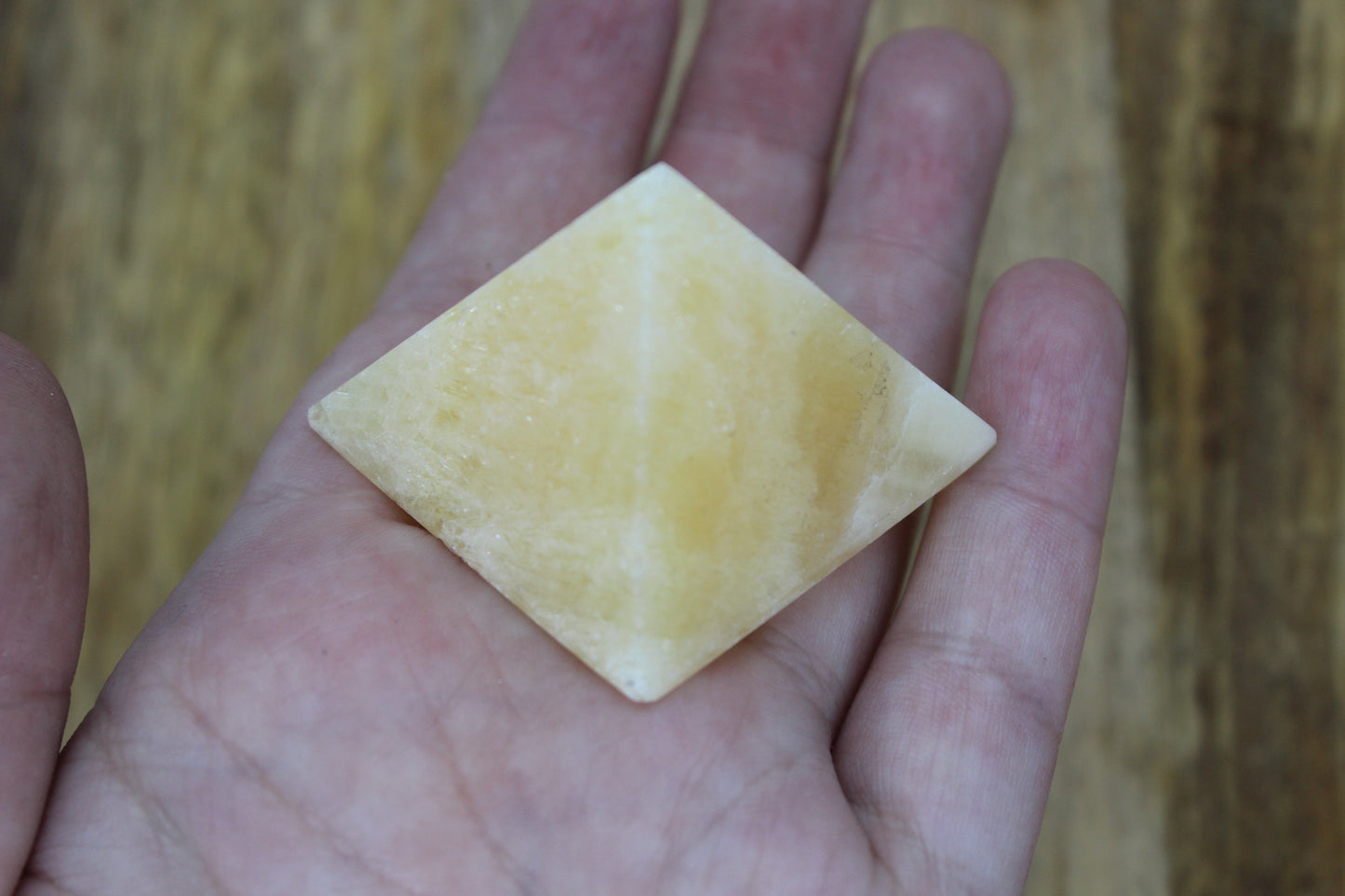 Orange Calcite Pyramid