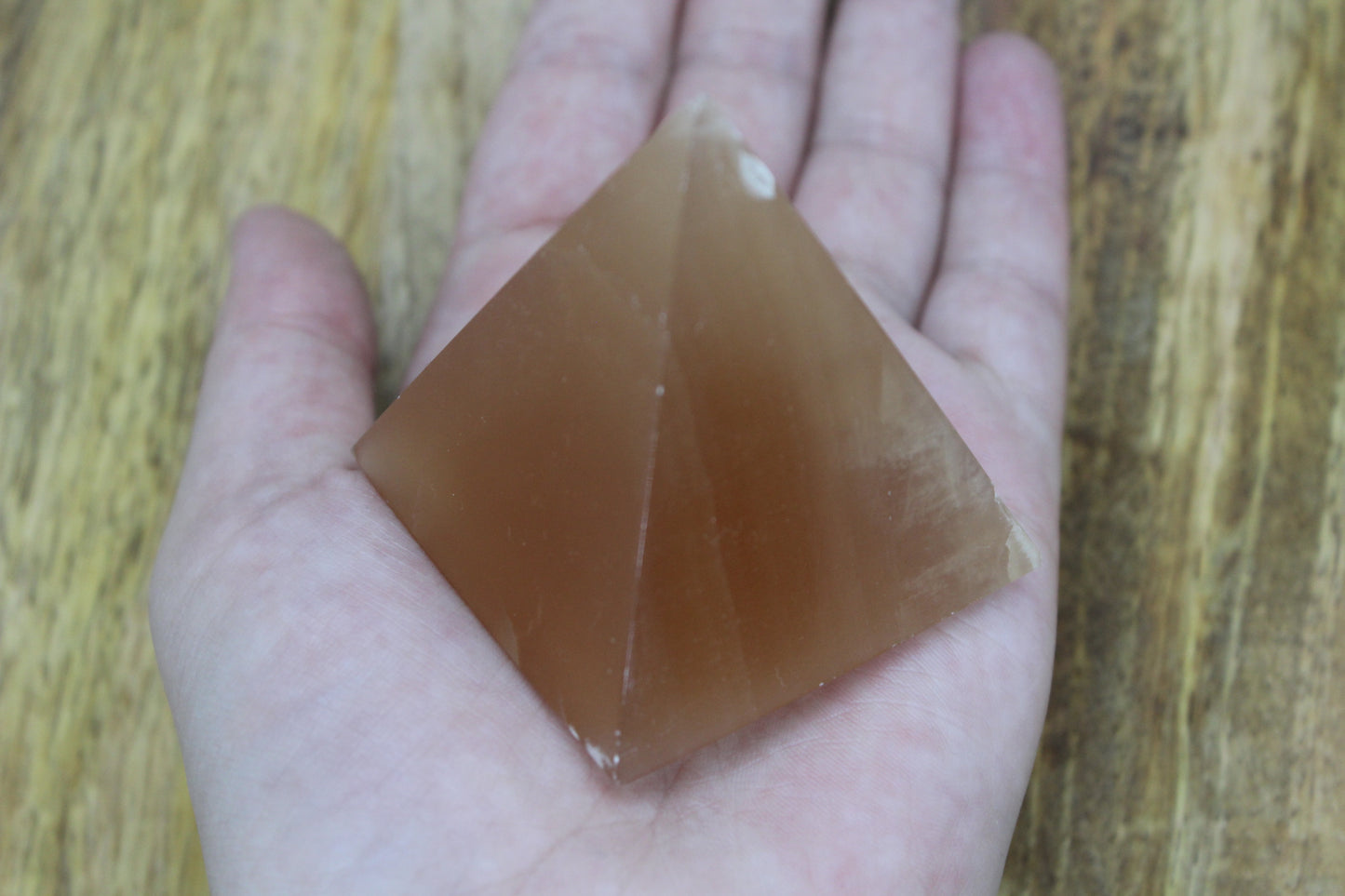 Peach Calcite Pyramid