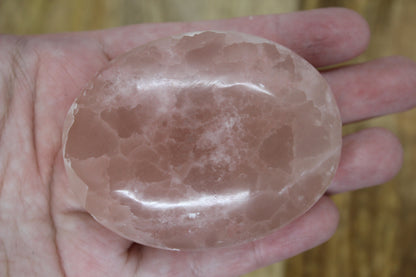 Pink Calcite Palm Stone